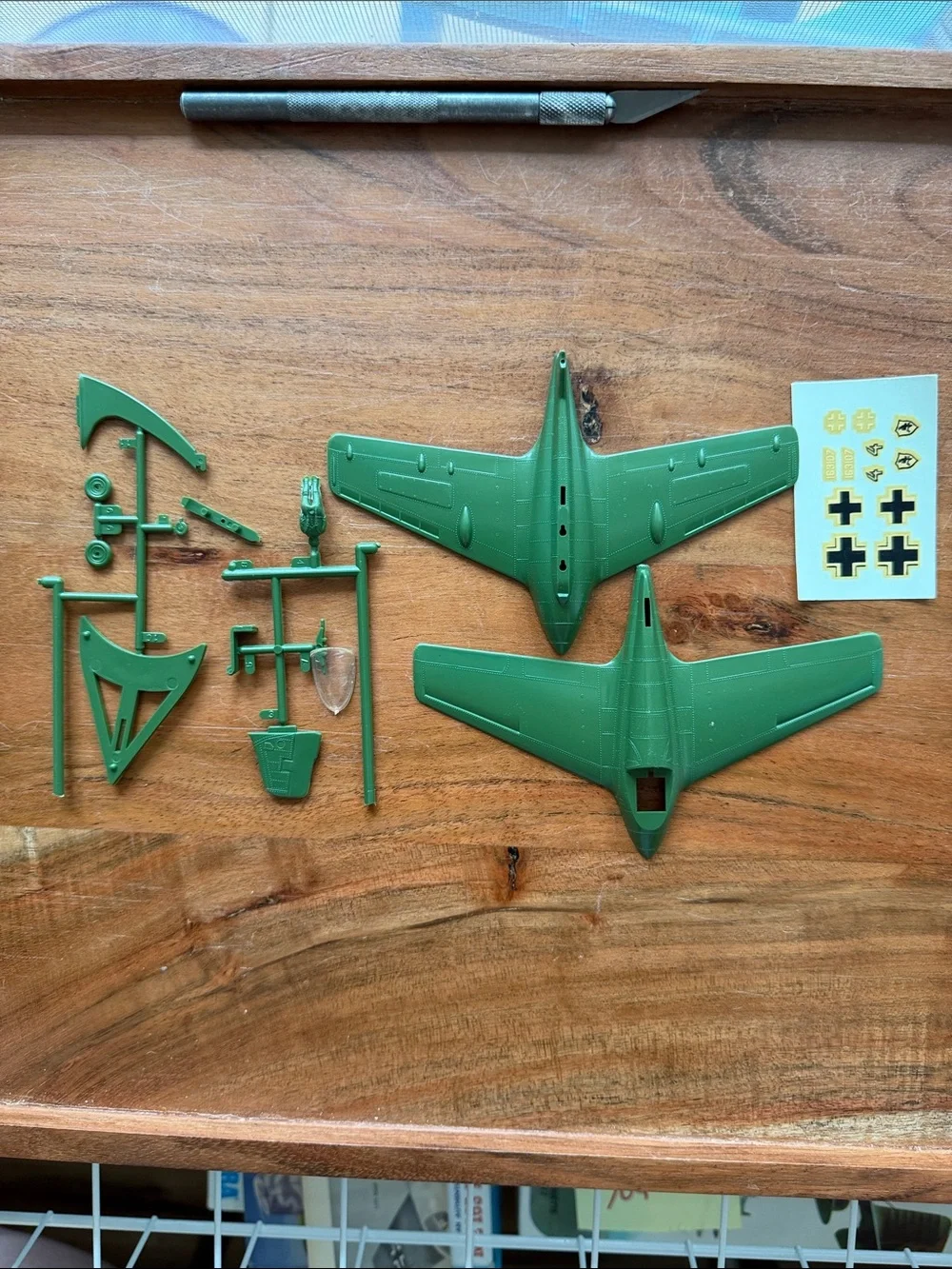Lindberg ME 163 Komet Messerschmitt 1/72 Scale Model Kit Green 583:50 1972 7+